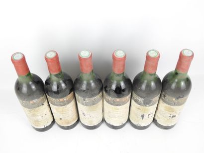 6 bottles Château Mouton-Rothschild 1971....