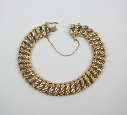 BRACELET GOURMETTE yellow gold 750/1000e...