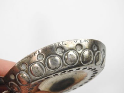 Silver TASTE-VIN with pastille motif, engraved...
