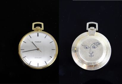 TISSOT: Stylist gold-plated pocket watch,...