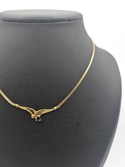 Necklace in 750 thousandths yellow gold with...