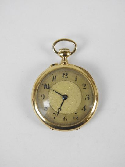 NECK WATCH in 18K yellow gold, double gold...