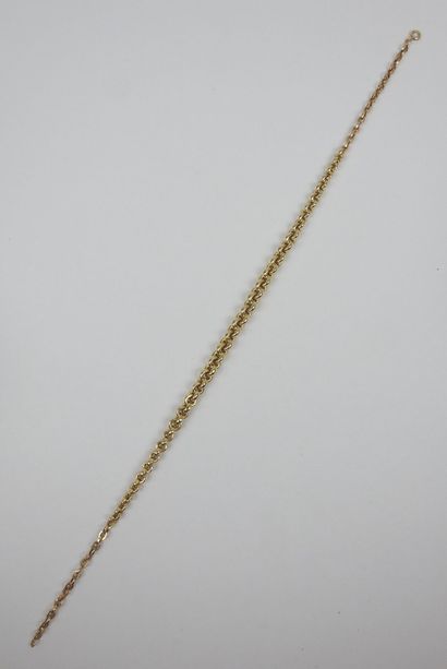 Yellow gold necklace with 750/1000th yellow...