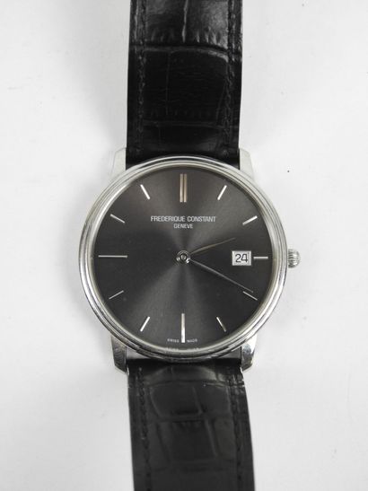 FREDERIQUE CONSTANT - Geneva. Steel watch,...