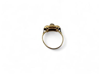 750 thousandth yellow and white gold geometrical...