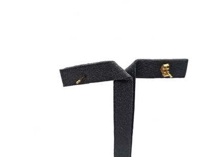 Pair of square stud earrings in 750 thousandths...