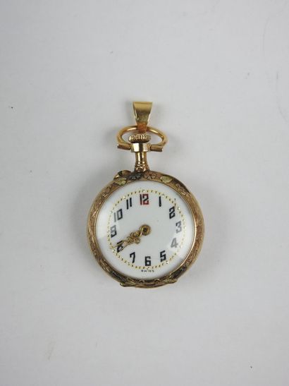 G. CABEY: 18K yellow gold collar watch. ...