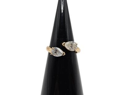 Toi et Moi ring in 750-millimeter pink gold...