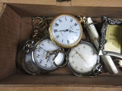 LOT de MONTRES gousset et bijoux fantaisie...