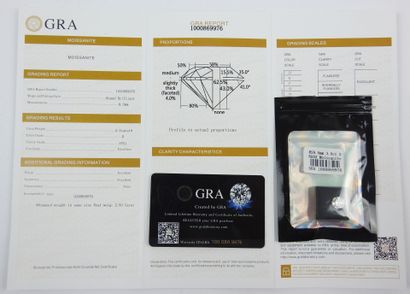 MOISSANITE 3.00 cts GRA certificate 1000...