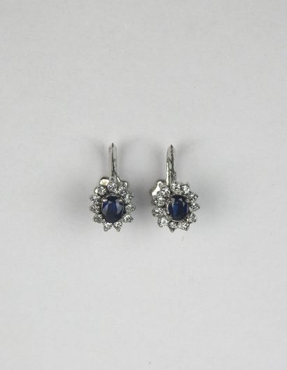 PAIR OF EARRINGS in 800/100th sterling silver...