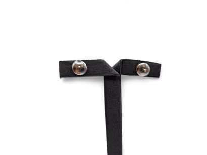 Pair of 750 thousandths white gold stud earrings...