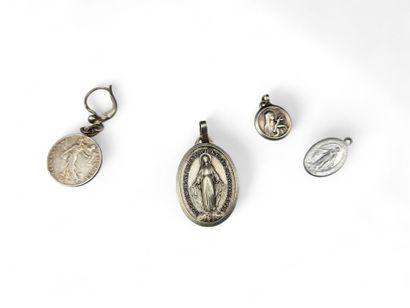 Lot of silver jewelry including, religious...