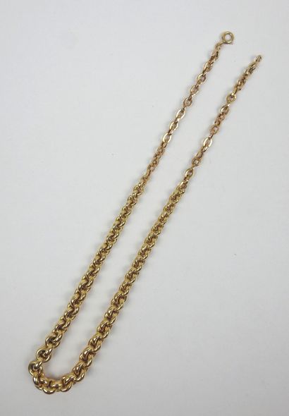 Yellow gold necklace with 750/1000th yellow...