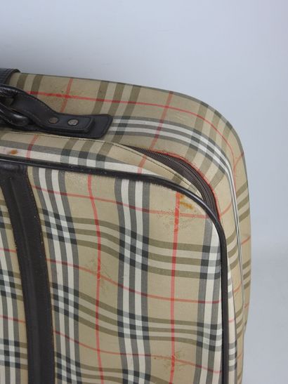 BURBERRY. Canvas travel suitcase. 49 x 68...