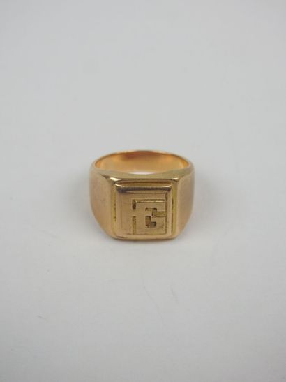 CHEVALLIERE ring in yellow gold 750/1000,...