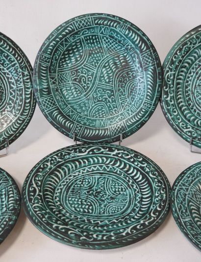 Paul YVAIN (1919-2007)
Suite of 6 circular...