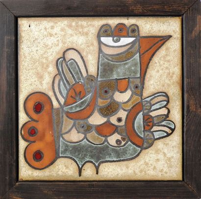 Work from the 70's
Earthenware tile with...