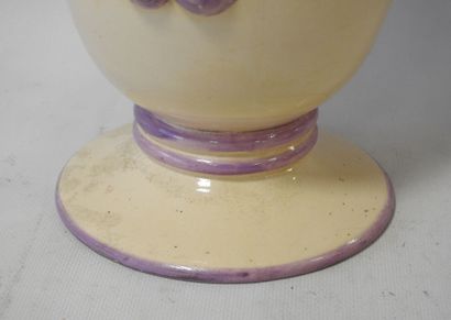 Medici-shaped earthenware vase decorated...
