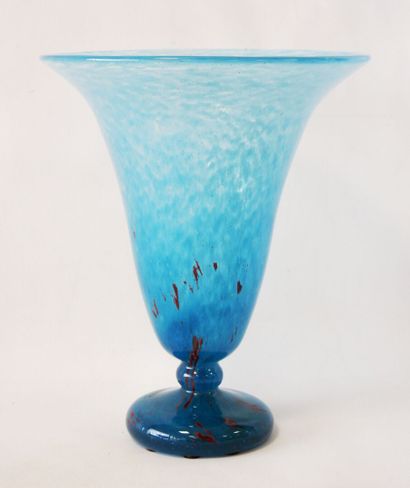 SCHNEIDER
Vase with flared neck in blue and...
