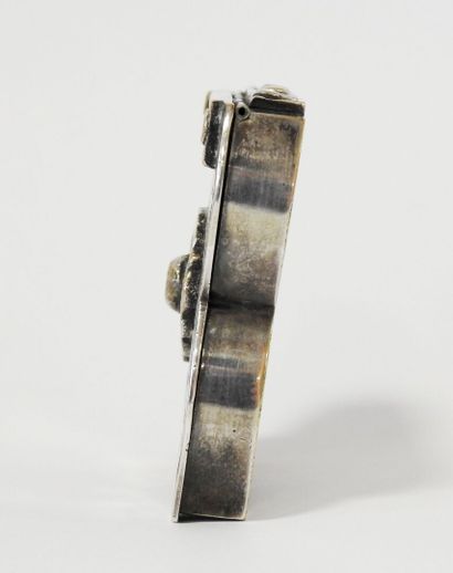 Line VAUTRIN (1913-1997)
Poudrier.
Silver-plated...