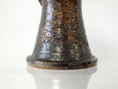 Jean MARAIS (1913-1998)
Brown glazed stoneware...