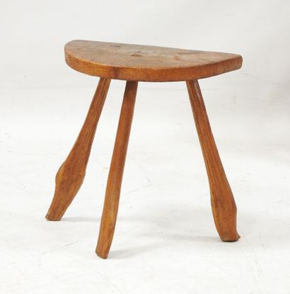 Set of 6 stools in natural wood, including...