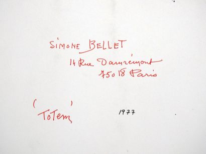 Simone BELLET (1901-1990)
Totem and Course.
Two...