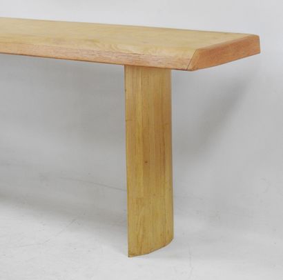 Modern work
Natural wood console with thick...