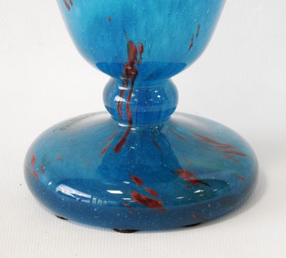 SCHNEIDER
Vase with flared neck in blue and...