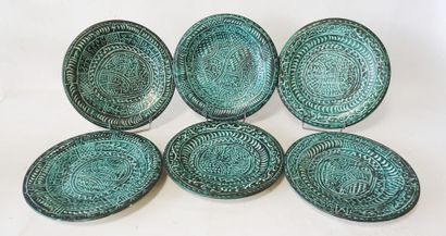 Paul YVAIN (1919-2007)
Suite of 6 circular...