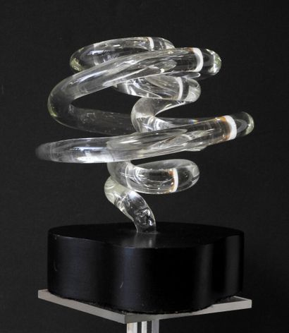 Modern work
Hot-worked translucent glass...