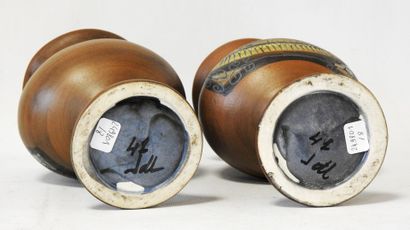 Jean de LESPINASSE (1896-1979)
Pair of earthenware...