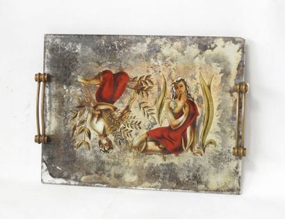 J.G. DRUET - 20th century
Brass-mounted rectangular...