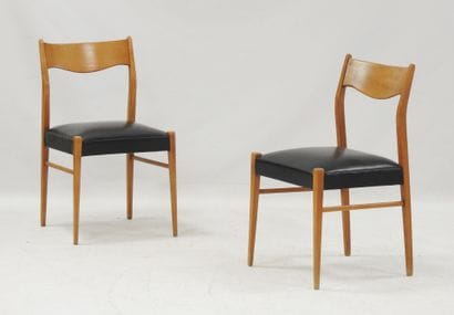 Travail scandinave
Paire de chaises en bois...