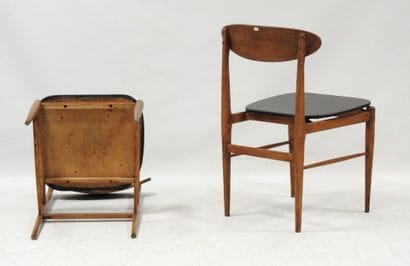 Scandinavian work
Pair of natural wood chairs...