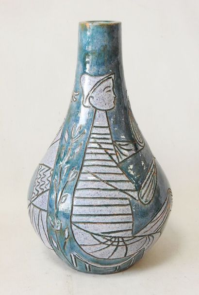 Work from the 60's
Enameled earthenware teardrop...