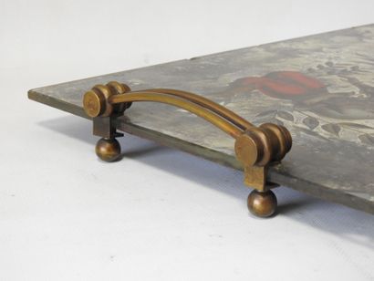J.G. DRUET - 20th century
Brass-mounted rectangular...