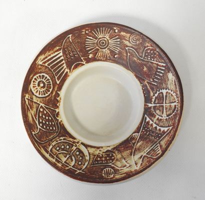 RÖRSTRAND - Sweden
Circular earthenware candle...