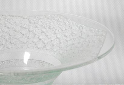 DAUM - Nancy France
Green-tinted glass cone-shaped...