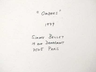 Simone BELLET (1901-1990)
Untitled and Shadows.
Two...