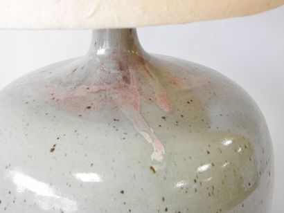 Pyrite stoneware drop-shaped lamp base with...