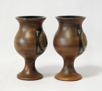 Jean de LESPINASSE (1896-1979)
Pair of earthenware...