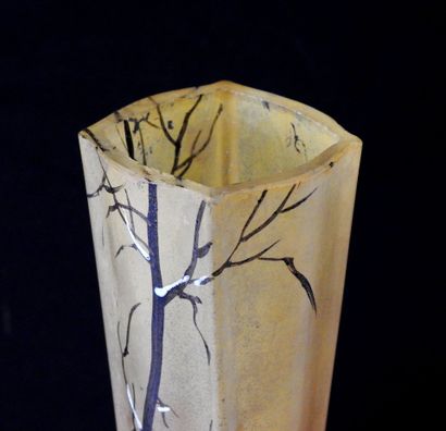 LEGRAS
Soliflore vase in finely meshed vase...