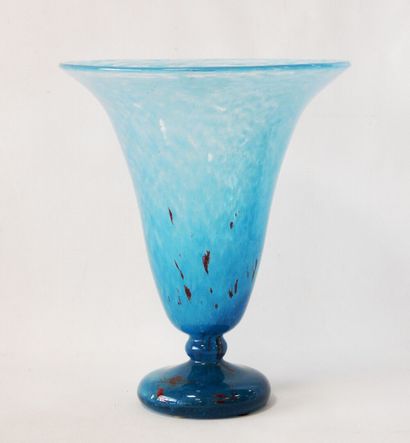 SCHNEIDER
Vase with flared neck in blue and...