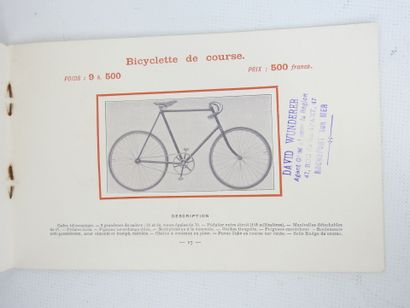RUDGE CYCLES, 1898 calendar catalog, 12 months...