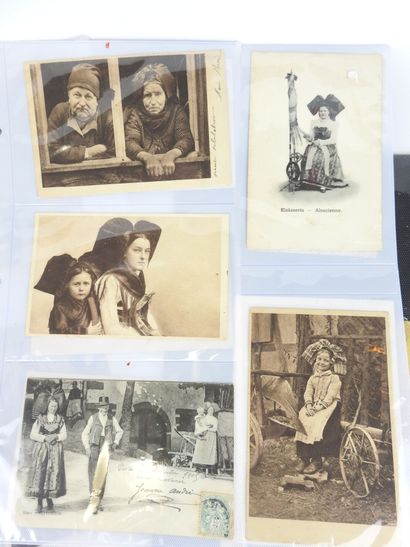 ALSACE - SWITZERLAND: 40 postcards of portraits...