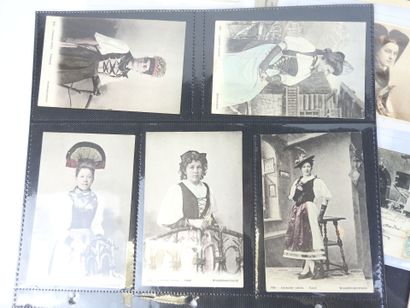 ALSACE - SWITZERLAND: 40 postcards of portraits...