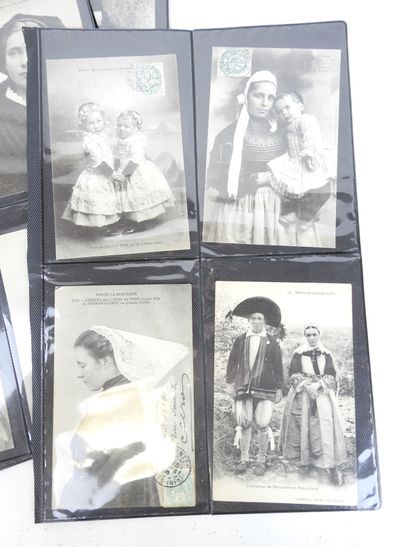 BRITTANY: 48 portrait postcards, Breton men...
