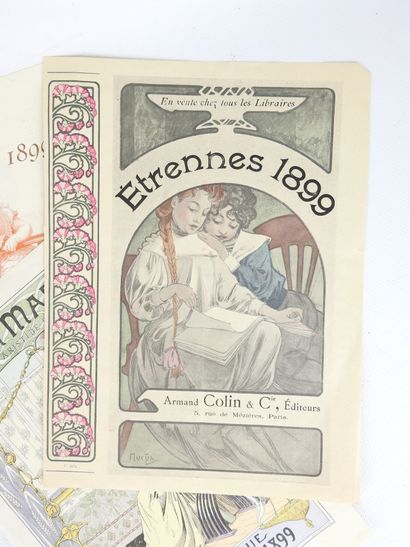 AU BON MARCHE: Three illustrated covers from...